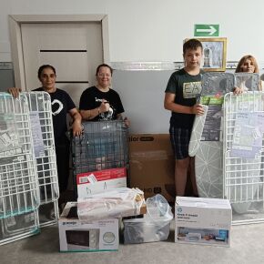 В рамках сотрудничества с министерством труда и социального развития закуплена бытовая техника
